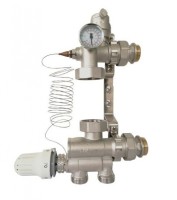 Насосно-смесительный узел для систем отопления, с рег. 130-180мм (без насоса), TIM,JH-1036